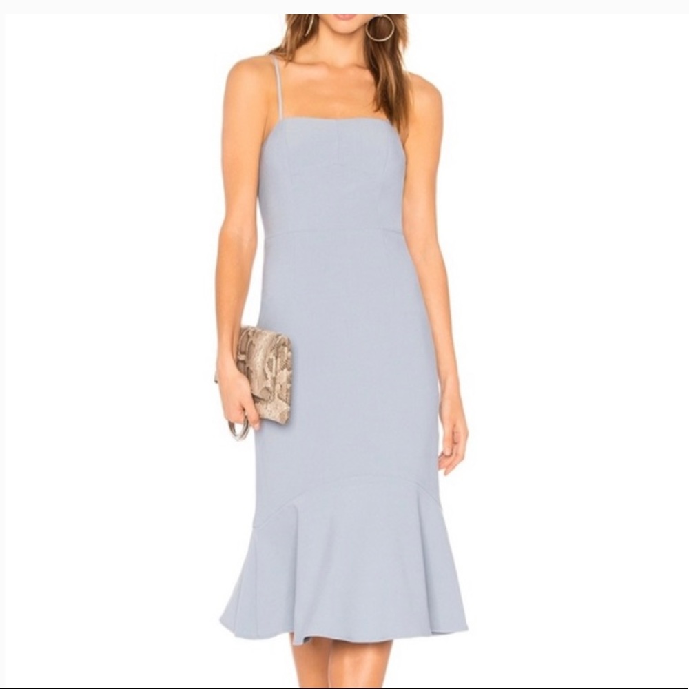 Finders Keepers Midi Dress in Laguna Blue- Size Small